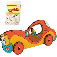 Сборная 3D-модель «Автомобиль», 8 дет. (раскраска)