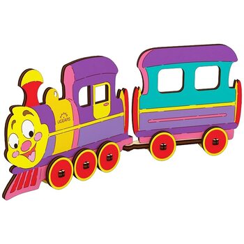 Сборная 3D-модель «Локомотив», 15 дет. (раскраска)