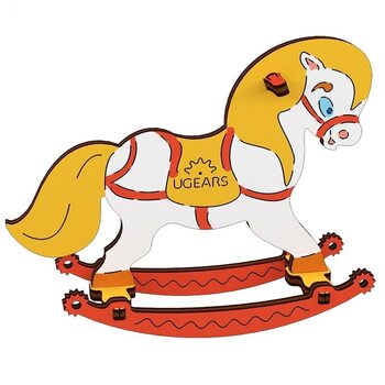 Сборная 3D-модель «Лошадка-качалка», 8 дет. (раскраска)