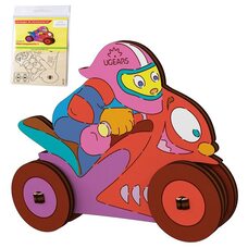 Сборная 3D-модель «Мотоциклист», 8 дет. (раскраска)