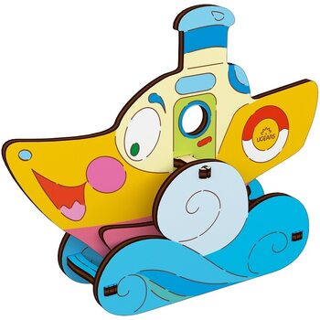 Сборная 3D-модель «Пароход», 15 дет. (раскраска)