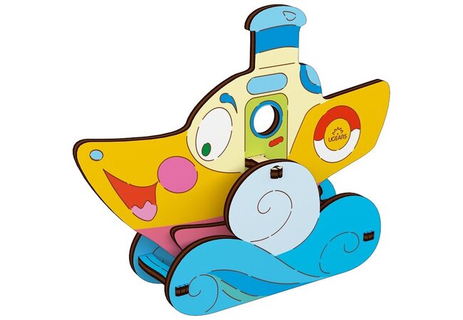 Сборная 3D-модель «Пароход», 15 дет. (раскраска)