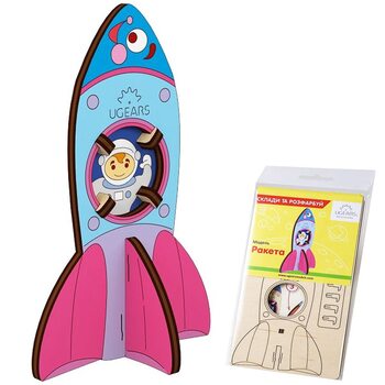 Сборная 3D-модель «Ракета», 8 дет. (раскраска)
