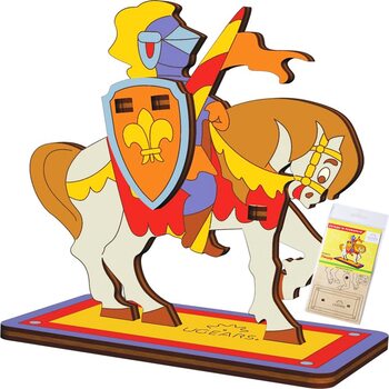 Сборная 3D-модель «Рыцарь», 8 дет. (раскраска)