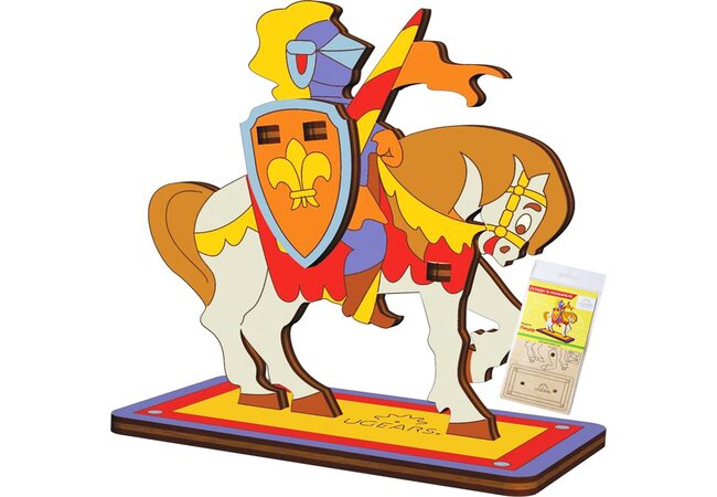 Сборная 3D-модель «Рыцарь», 8 дет. (раскраска)