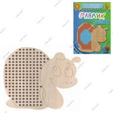 Вышивка на фанере «Улитка»