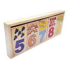 Деревянный набор «Цифры-фрукты»