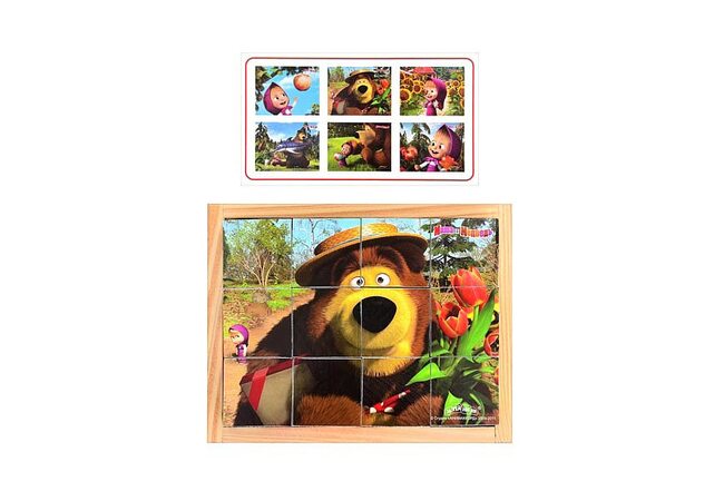 Кубики «Маша і ведмідь», 12 шт.