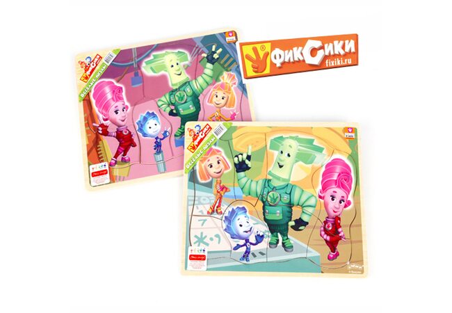 Деревянные пазлы «Фиксики», 8 дет.