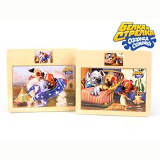 Деревянный пазл «Белка и Стрелка», 12 эл.