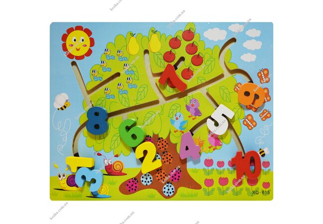 Деревянный лабиринт «Учим цифры»