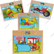Серия пазлов «Транспорт», 12 эл.