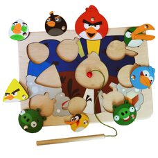 «Angry Birds», мозаика + рыбалка, 23 дет.