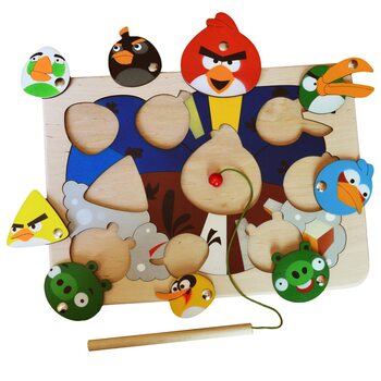 «Angry Birds», мозаика + рыбалка, 23 дет.