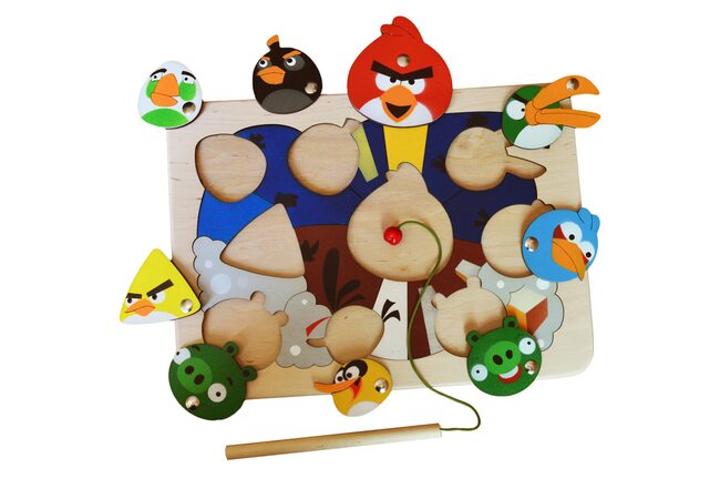 «Angry Birds», мозаика + рыбалка, 23 дет.