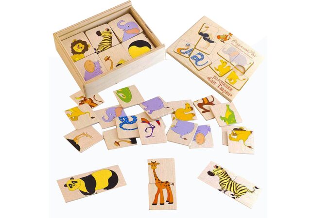 Пазловая игра «Половинки» (Экзотические животные)