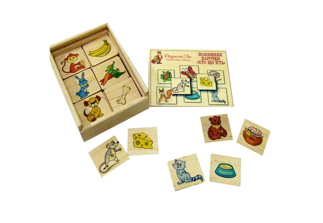 Пазлова гра «Половинки» (Хто що їсть)