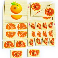 Вкладыши «Дроби - делим апельсин»
