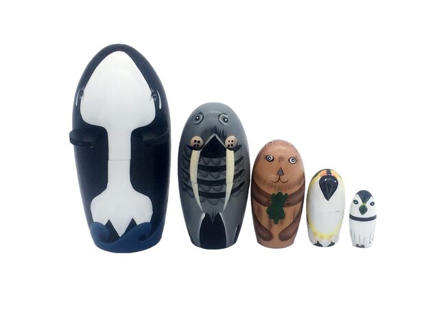 Матрешка «Арктика», 5 в 1