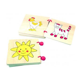 Деревянная книжечка с картинками