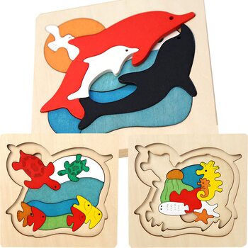 Мозаика «Подводная братва», трехслойная, 29 дет