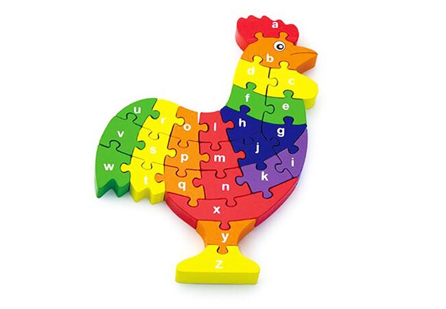 3D пазл «Петушок» (англ. алфавит)