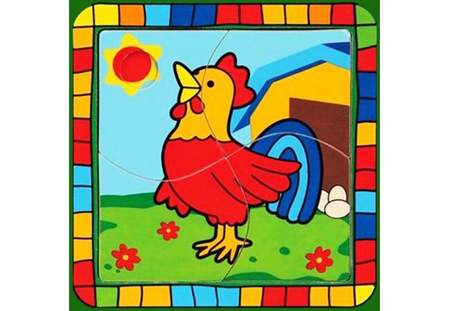 Пазл «Петушок», 4 дет.