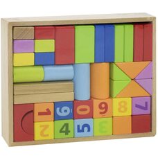 Цветной конструктор с цифрами, 40 дет.