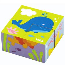 Кубики «Подводный мир», 4 шт.