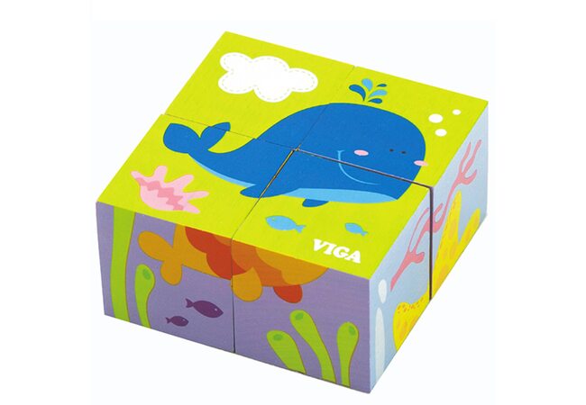 Кубики «Подводный мир», 4 шт.