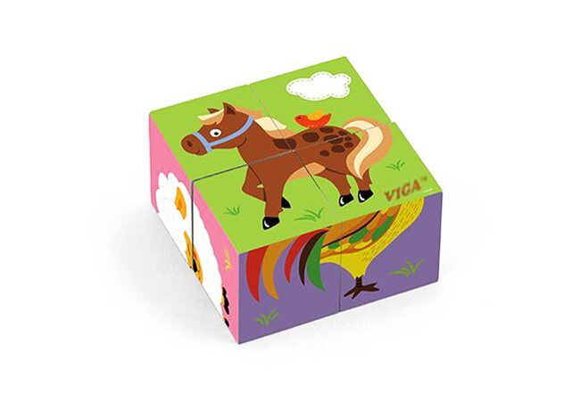 Кубики «Животные №1», 4 шт.