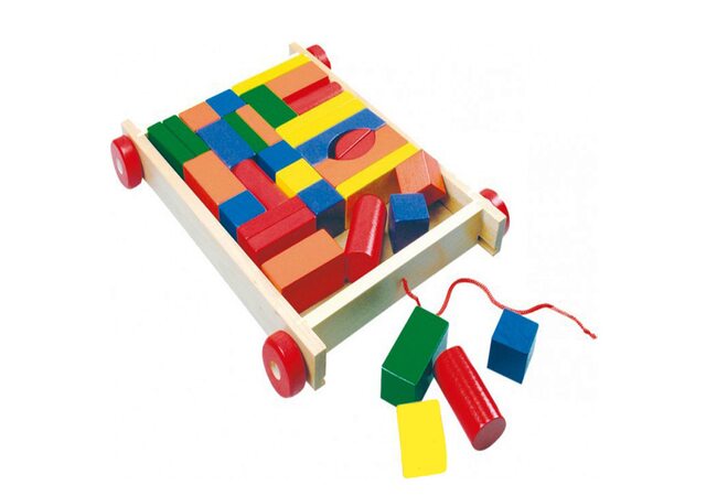 Конструктор в тележке, на верёвочке