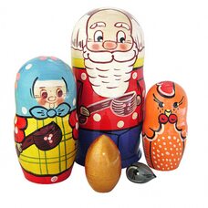 Деревянная матрешка Курочка Ряба 5 в 1