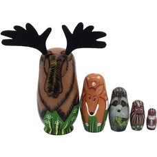 Матрешка «Лесные обитатели», 5 в 1