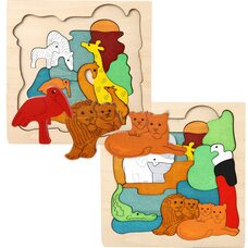 Мозаика «Дикие животные», двухслойная, 33 дет.