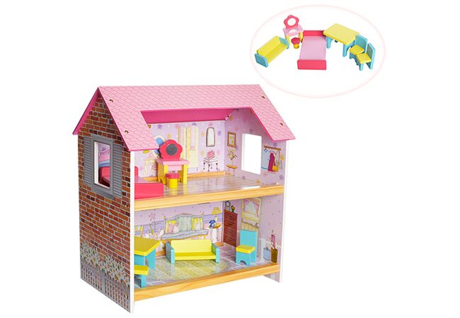 Кукольный домик с мебелью