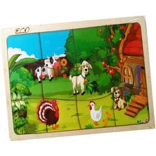 Пазл в рамке  «Домашние животные», 12 эл.