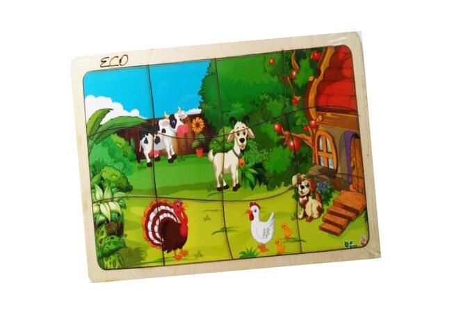 Пазл в рамке  «Домашние животные», 12 эл.