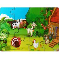 Пазл с подставкой «Ферма», 12 эл.