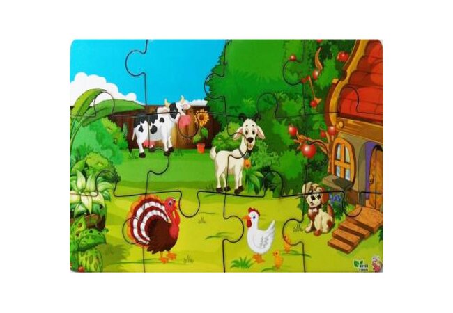 Пазл с подставкой «Ферма», 12 эл.