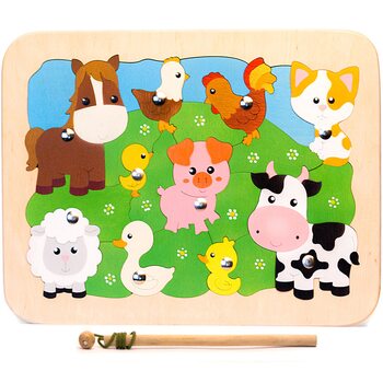 «Ферма», мозаика + рыбалка, 24 дет.