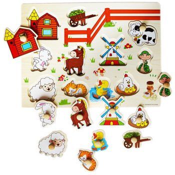 Вкладыши «Кто занят на ферме»