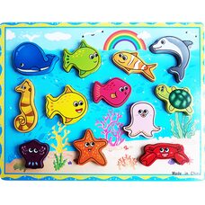 Объемные вкладыши «Морские жители»