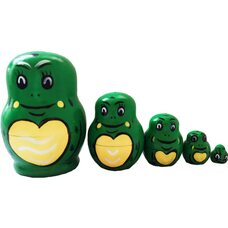 Матрешка «Лягушки», 5 в 1