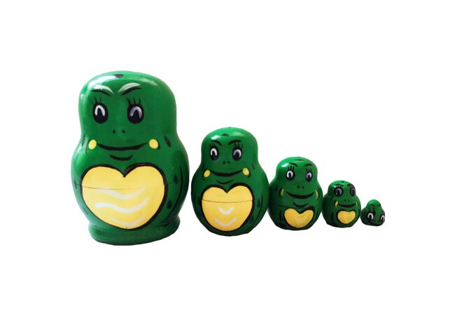 Матрешка «Лягушки», 5 в 1