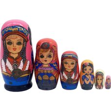 Матрешка «Девочки», 6 в 1