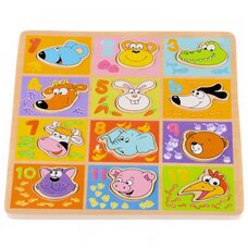 Вкладыши «Животные», учимся считать