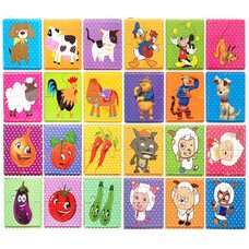 Набор пазлов по 4-6 детали.