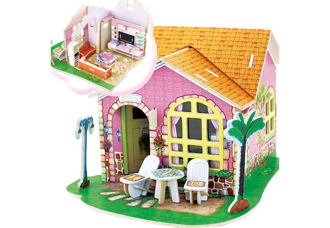 «Гостиная», дом конструктор с мебелью, 82 дет.