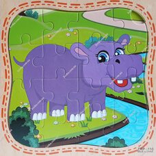 Пазл «Бегемот», 16 дет.